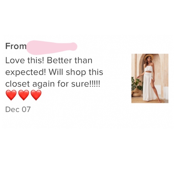 2 Piece White Swimwear Coverup Set - Picture 7 of 9